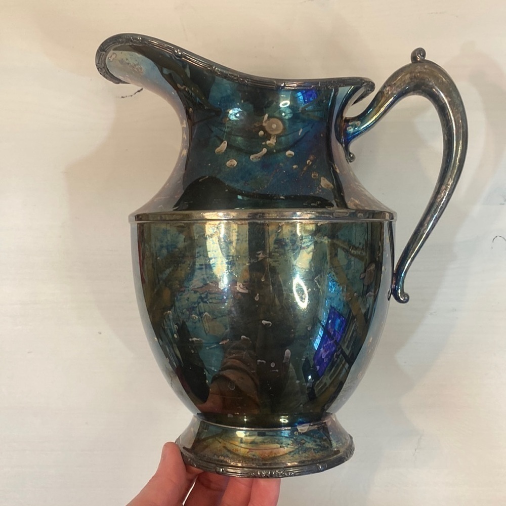 Antique Pitcher 1881 Roger Electroplated Britannia Metal